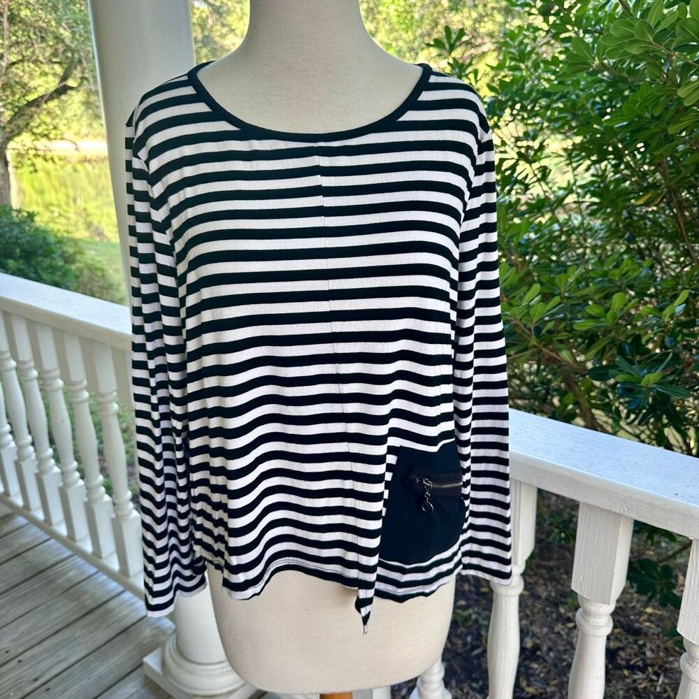 IC. Collection Striped 3/4 Sleeve Tee
